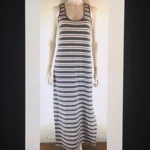 💋Ann Taylor LOFT Striped Cross Back Maxi Dress
